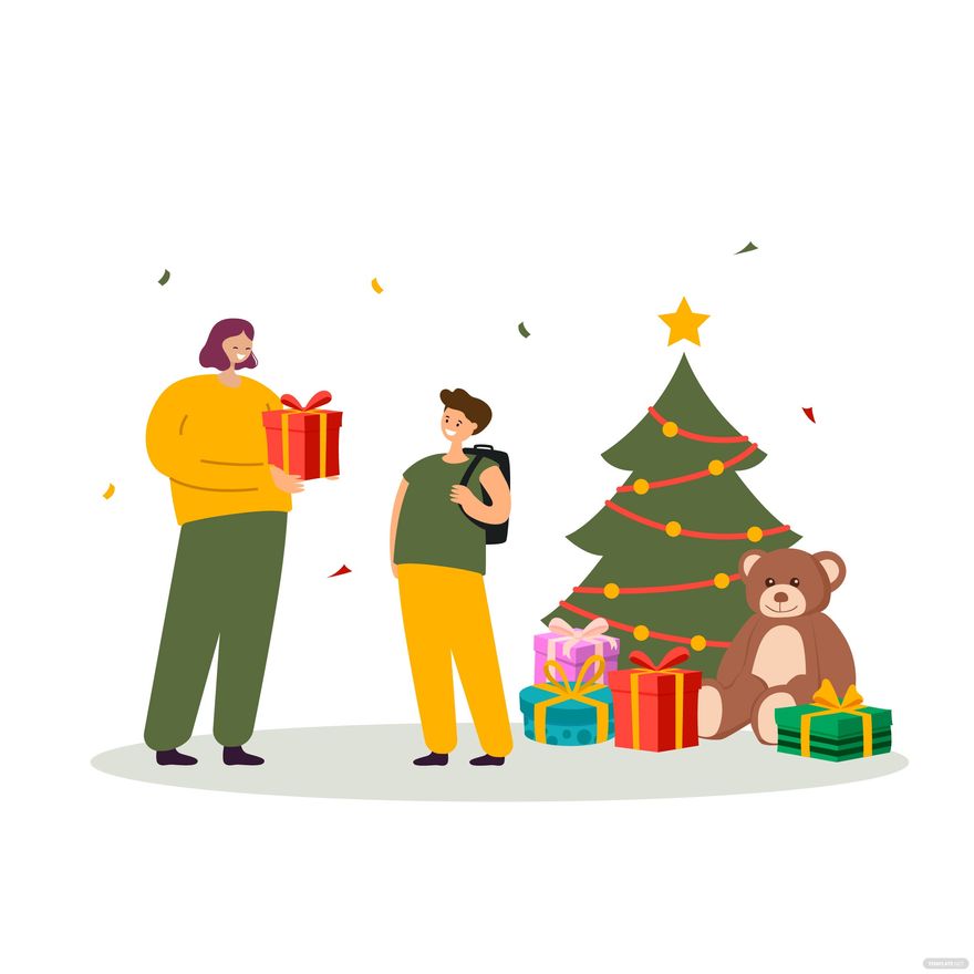 Free Christmas Present Vector in Illustrator, EPS, SVG, JPG, PNG