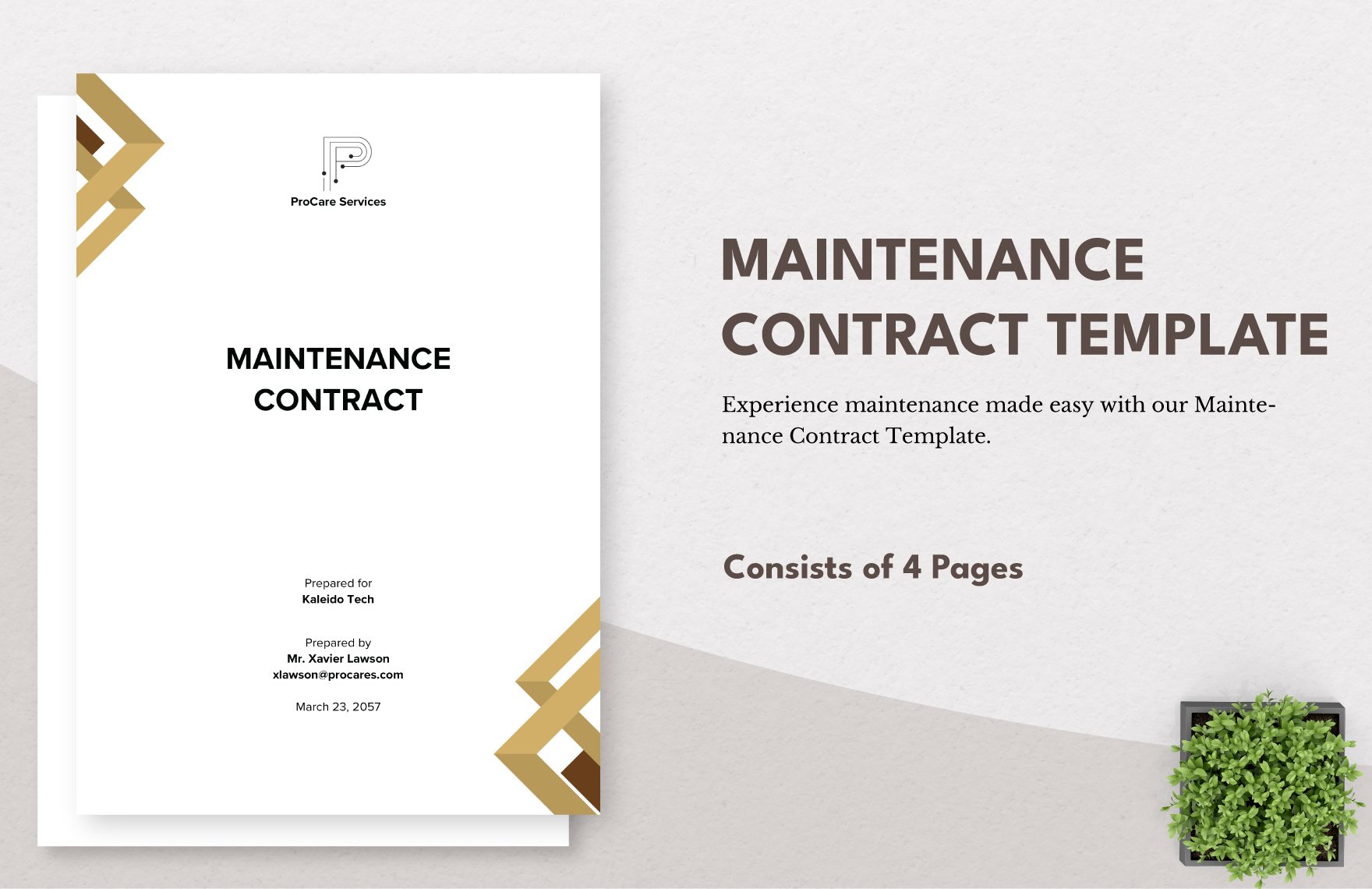 Maintenance Contract Template in Word, Google Docs, PDF, Apple Pages