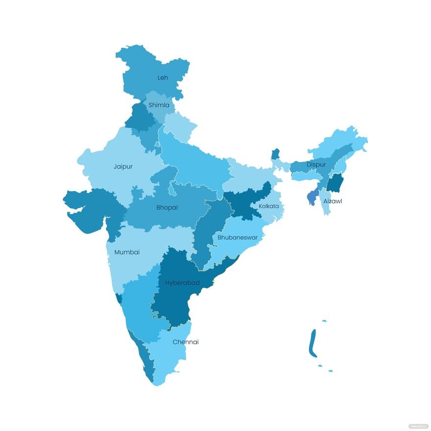 Simple India Map Vector