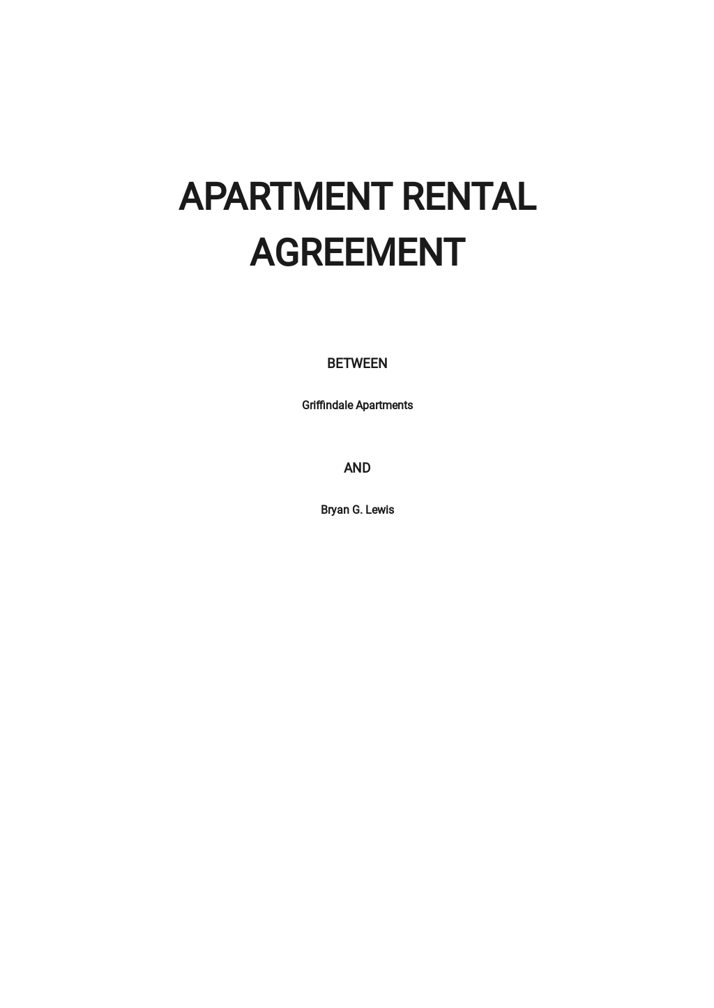 Simple Rental Agreement Template [Free PDF] - Google Docs, Word, Apple