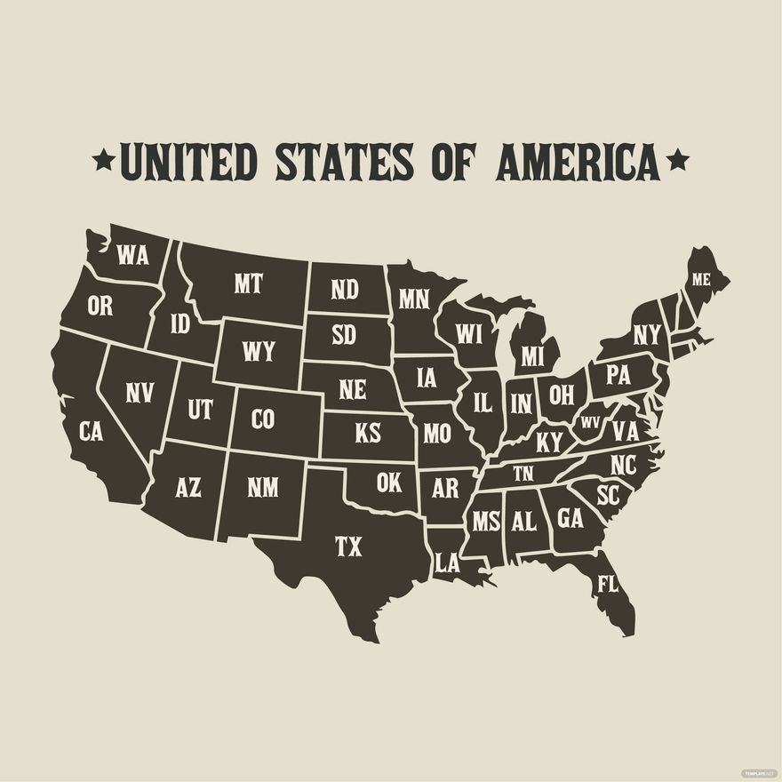 FREE US Map Template Download In Illustrator EPS SVG PNG