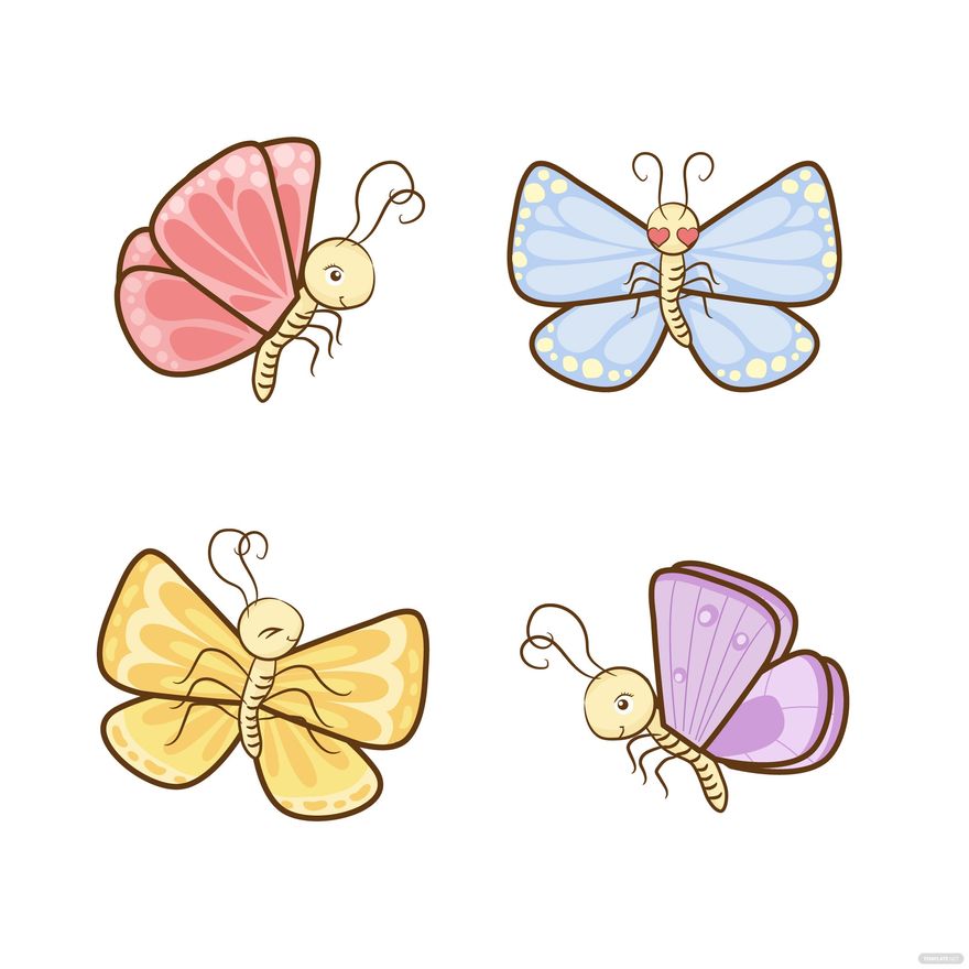 Free Cartoon Butterfly Vector