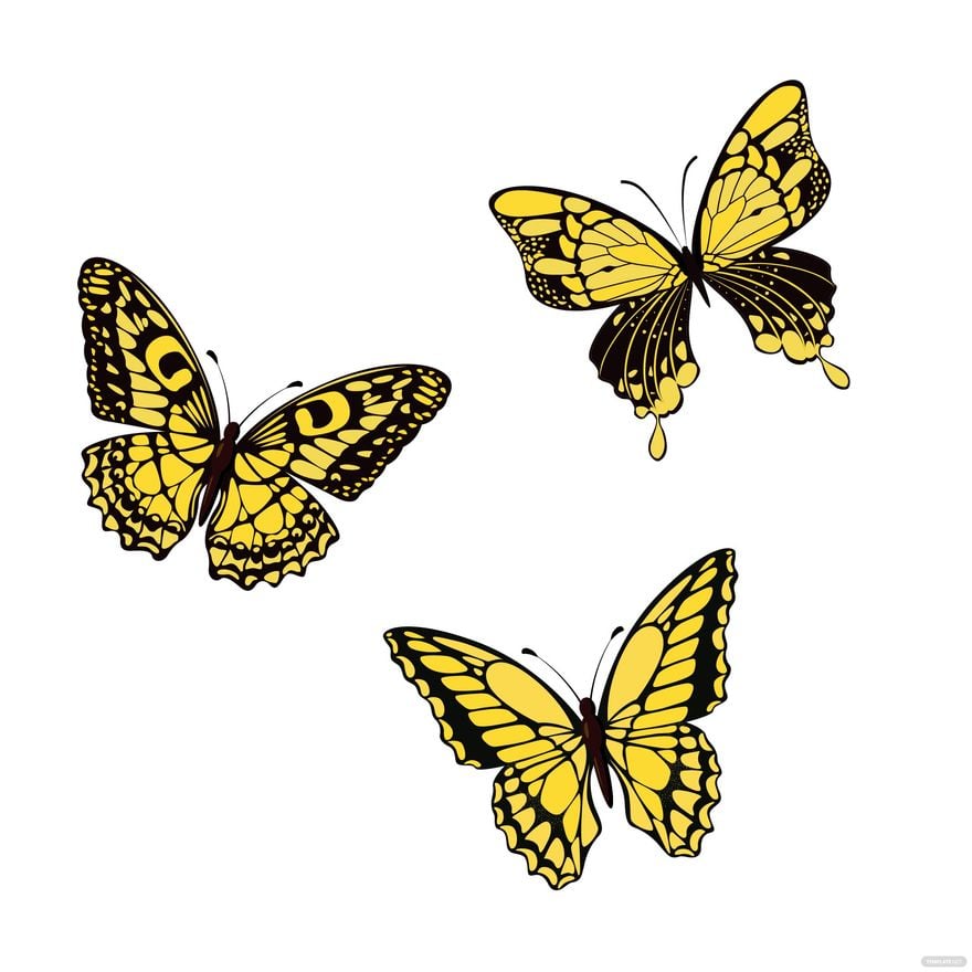 Free Yellow Butterfly Vector
