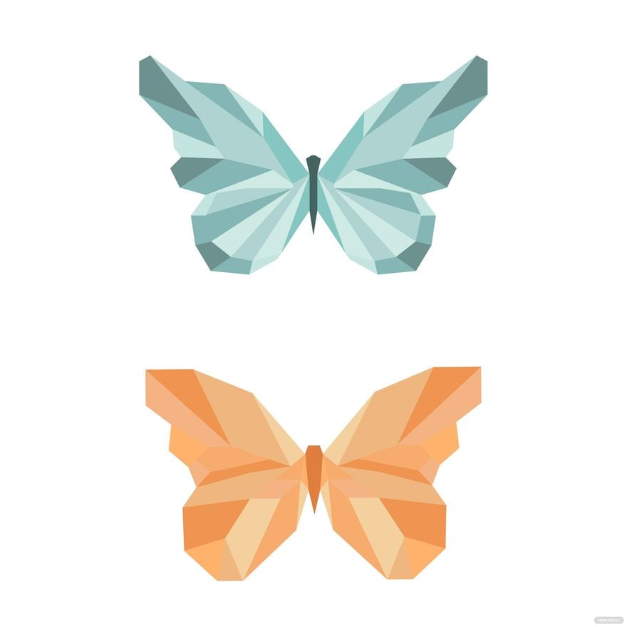 Free Geometric Butterfly Vector