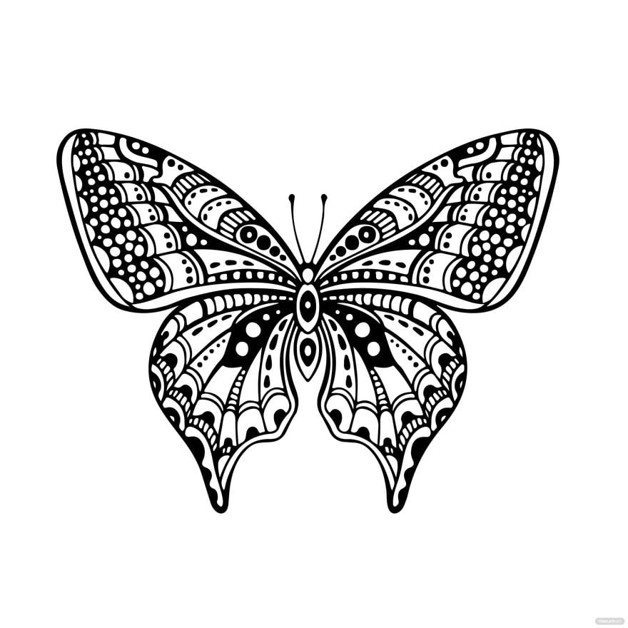 Free Ornate Butterfly Vector