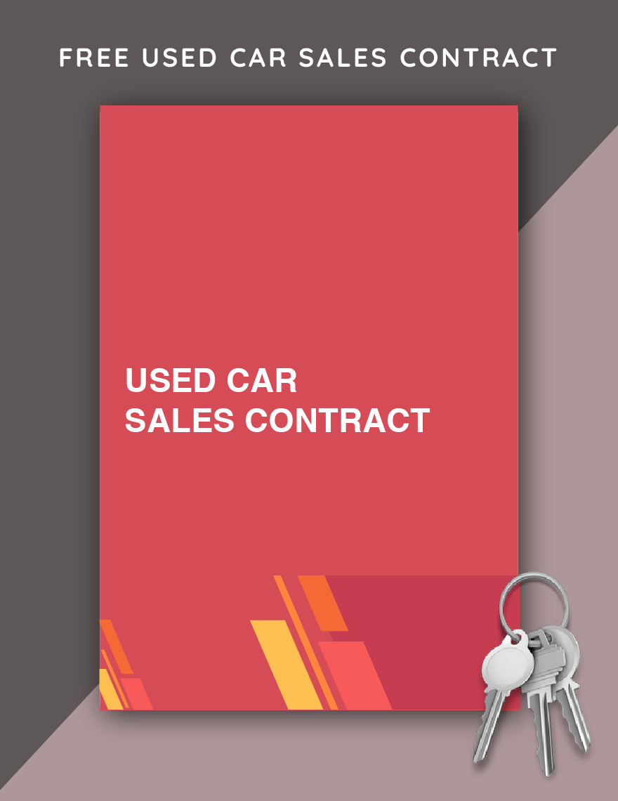 Used Car Sales Contract Template in Google Docs, Word, Pages - Download | Template.net