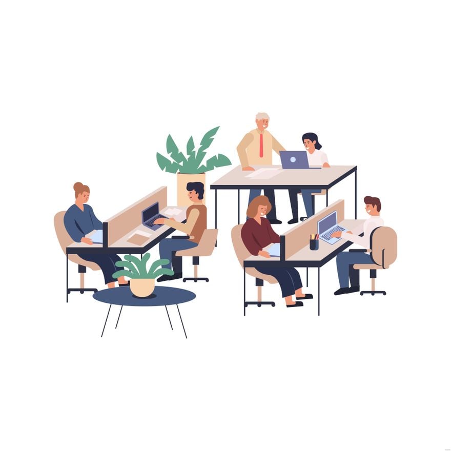Office Environment Illustration