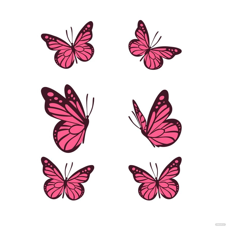 Free Pink Butterfly Vector