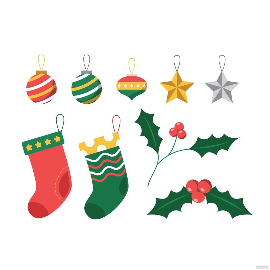 Christmas Decoration Vector in Illustrator, EPS, SVG, JPG, PNG