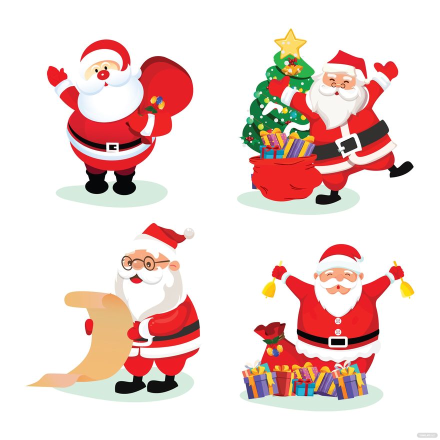 Free Santa Claus Vector - Eps, Illustrator, Jpg, Png, Svg 