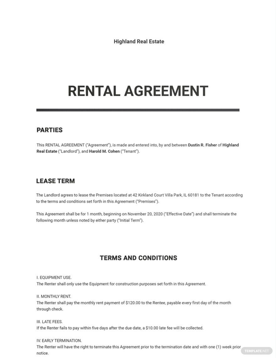 Google Doc Forms Lease Agreement Illinois Printable Form, Templates