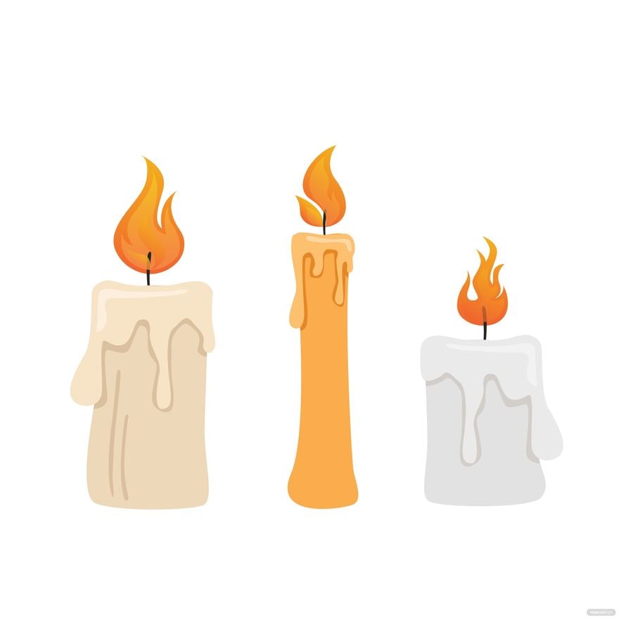 Candle Flame Vector in Illustrator, EPS, SVG, JPG, PNG