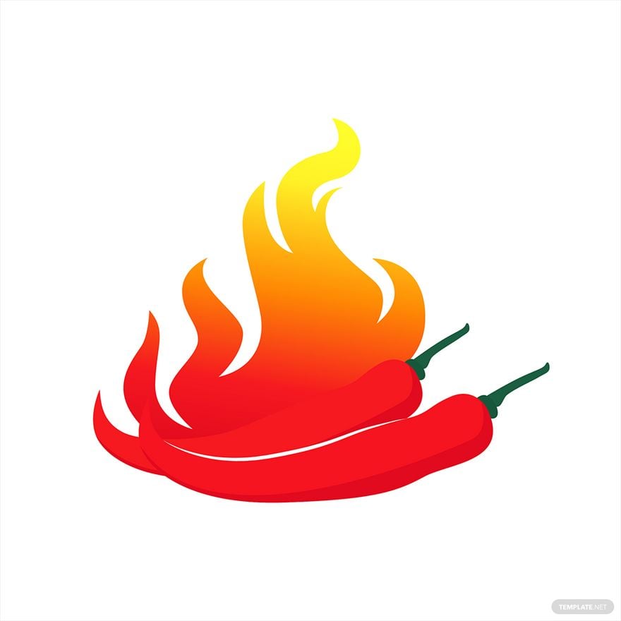 Chili Fire Vector in Illustrator, EPS, SVG, JPG, PNG
