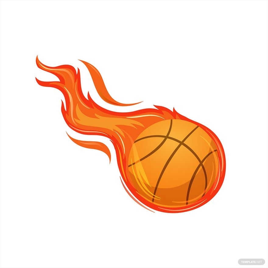 Free Basketball Fire Vector