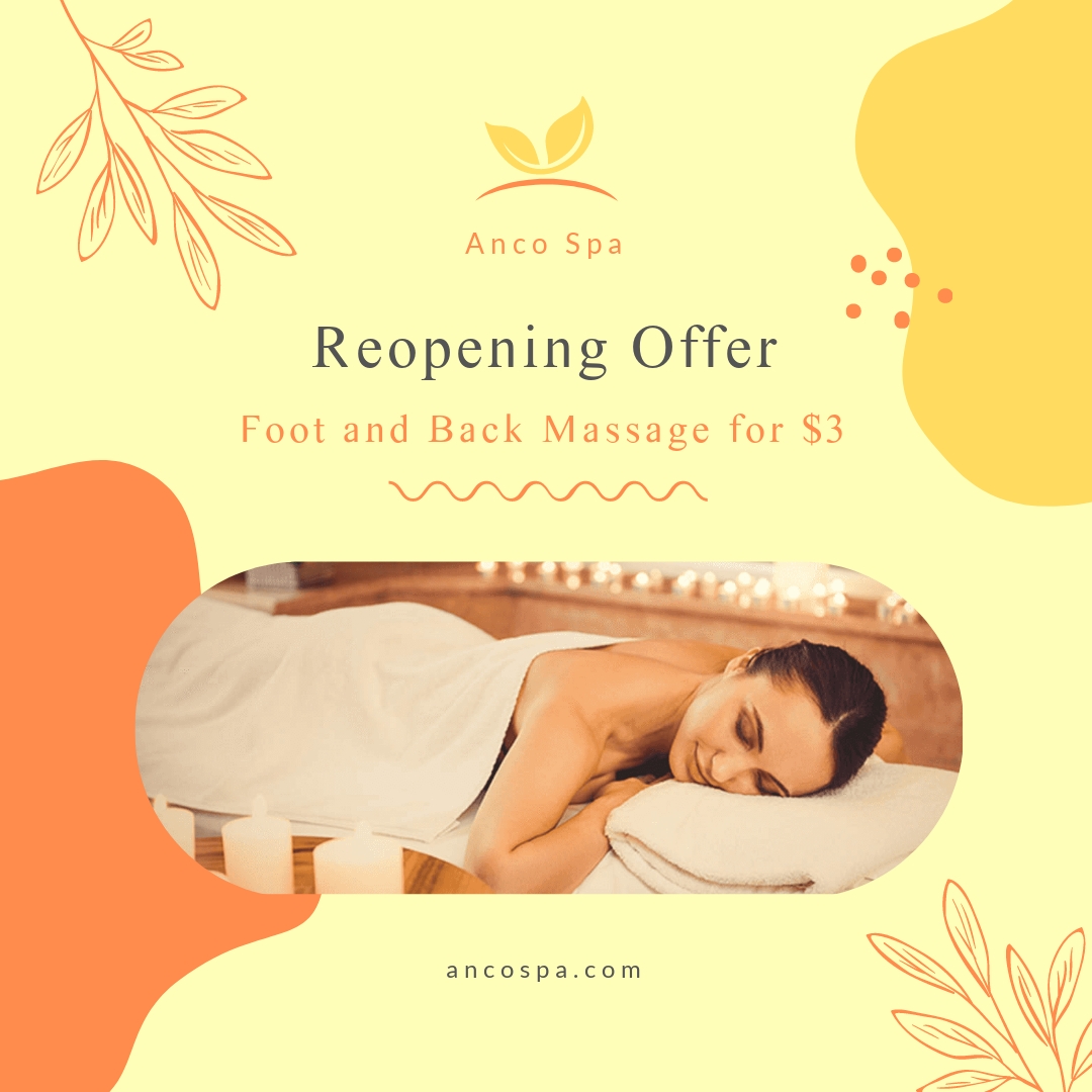 Free Massage Center Reopening Offer Post Instagram Facebook Download In Png