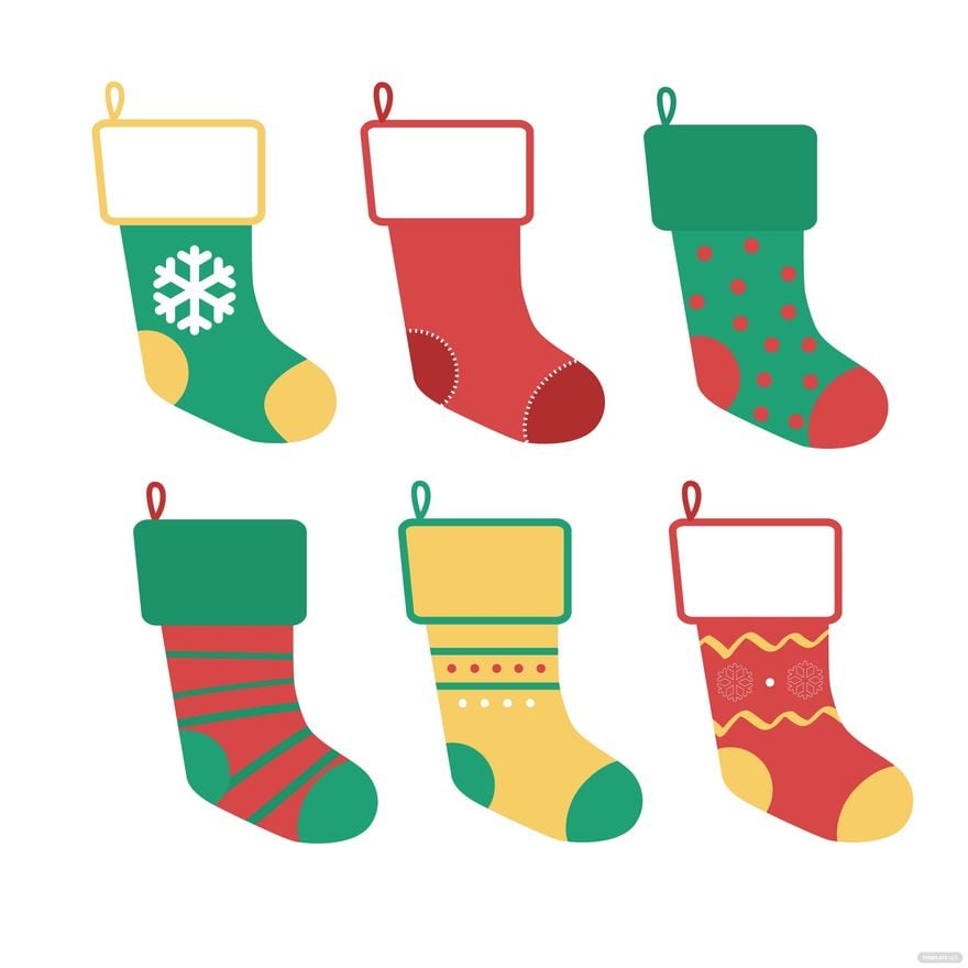 Christmas Stocking Vector in Illustrator, SVG, JPG, EPS, PNG - Download ...