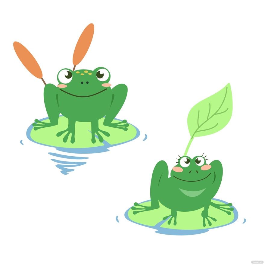 Cartoon Frog Vector in Illustrator, EPS, SVG, JPG, PNG