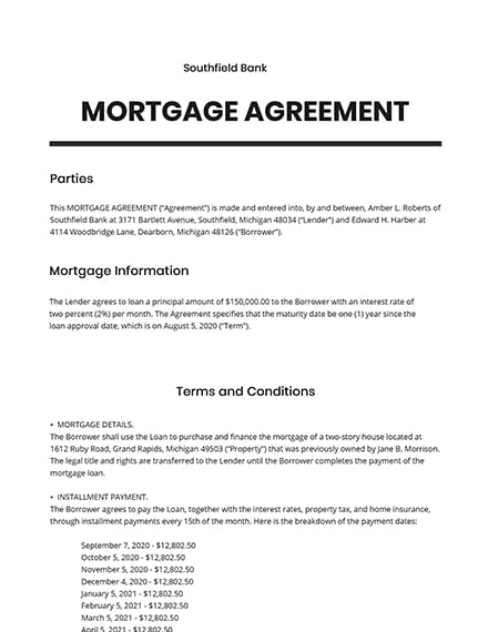 mortgage broker agreement in principle