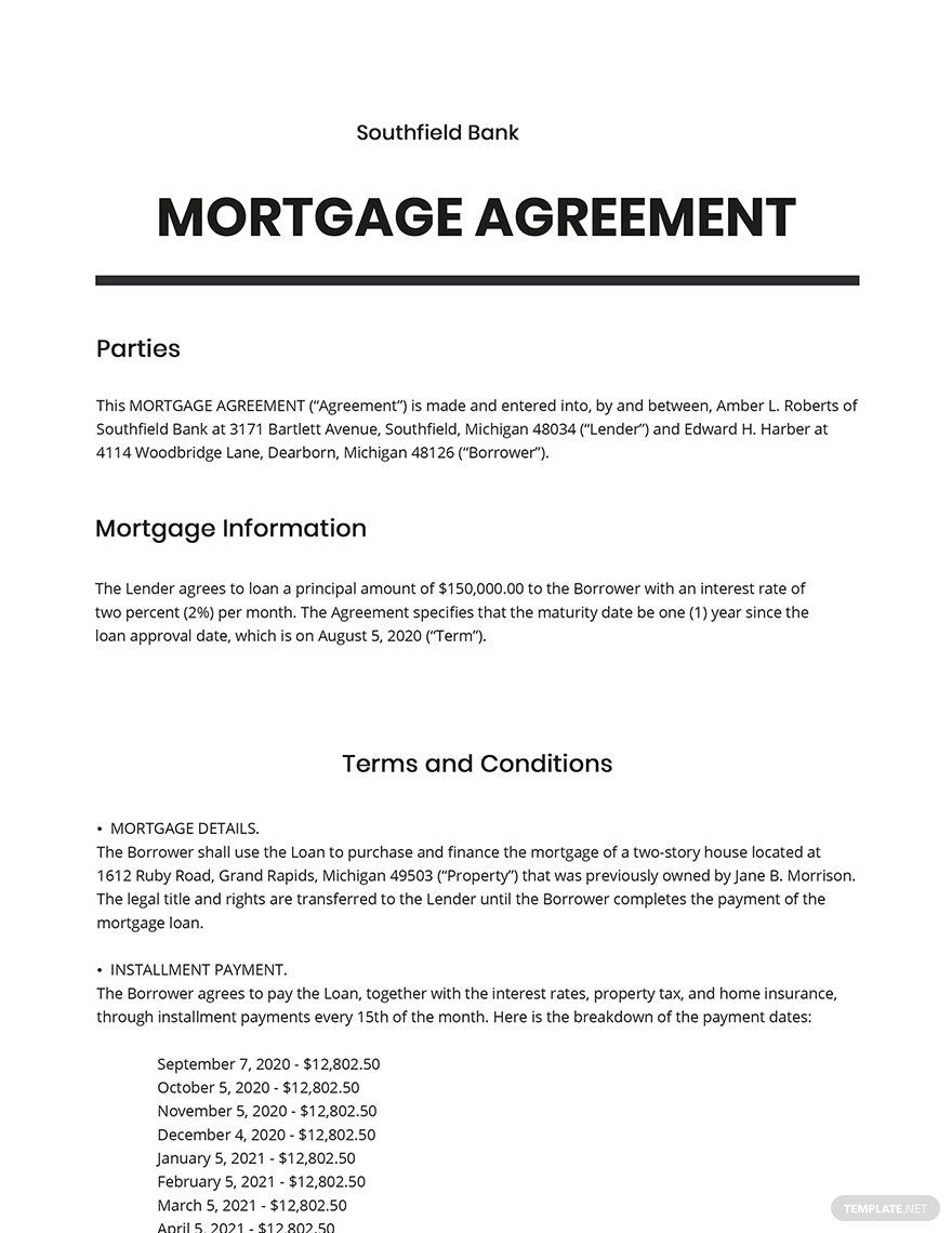 assignment of mortgage clause