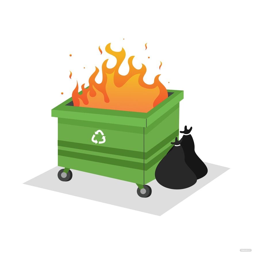 Free Dumpster Fire Vector in Illustrator, EPS, SVG, JPG, PNG