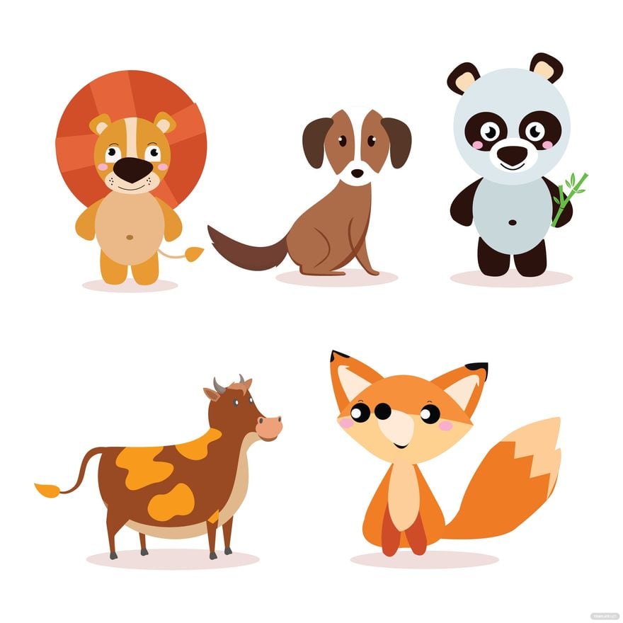 Free Cartoon Animal Vector - EPS, Illustrator, JPG, PNG, SVG 