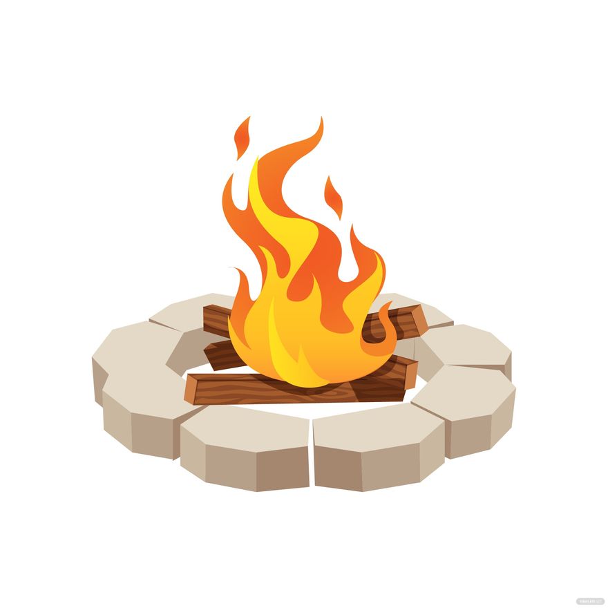 Fire Pit Vector in Illustrator, EPS, JPG, PNG, SVG - Download