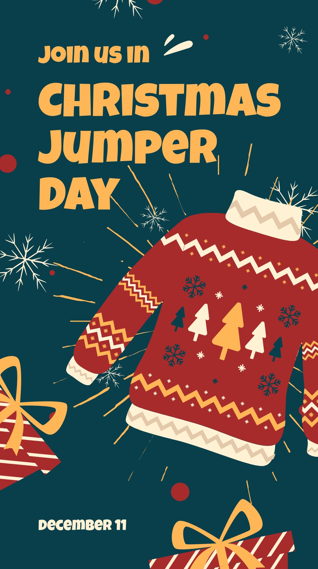 Free Christmas Jumper Day Whatsapp Post Template