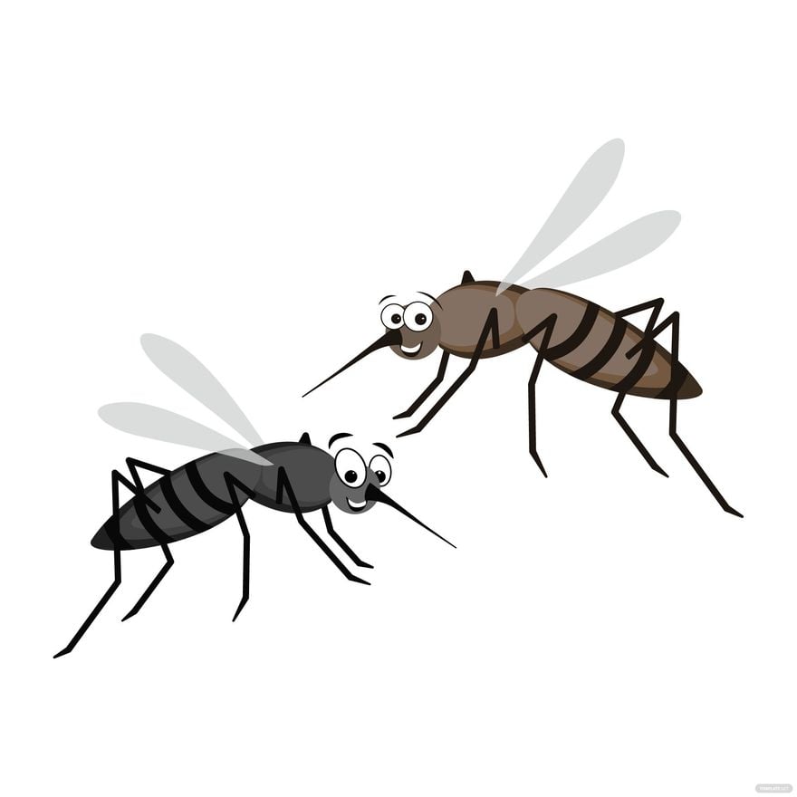 Free Cartoon Mosquito Vector in Illustrator, EPS, SVG, JPG, PNG