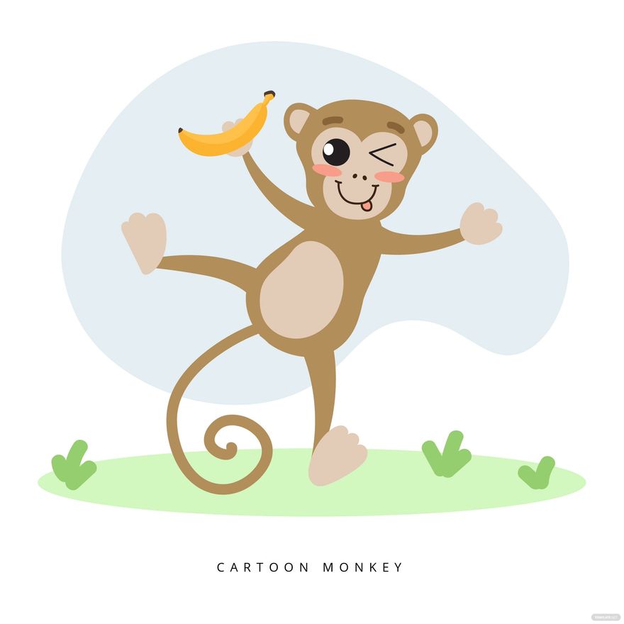 Free Monkey Cartoon Vector - EPS, Illustrator, JPG, PNG, SVG 