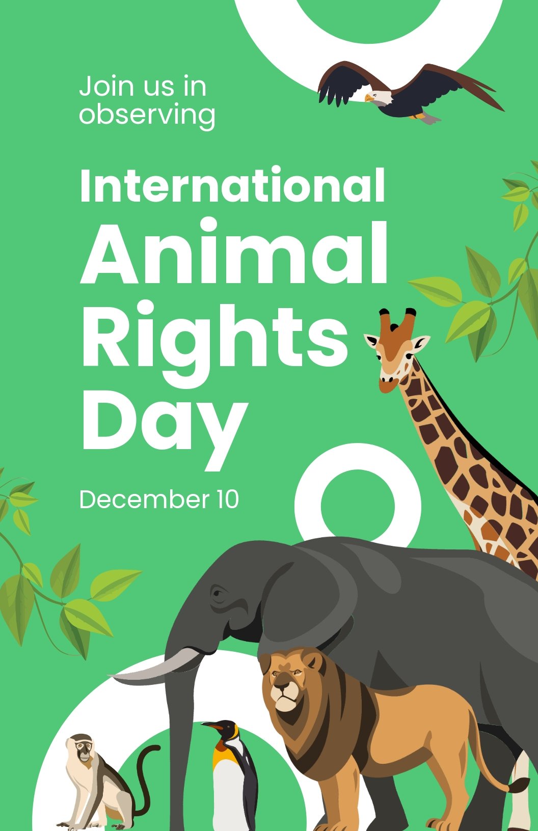 International Animal Rights Day Poster Template