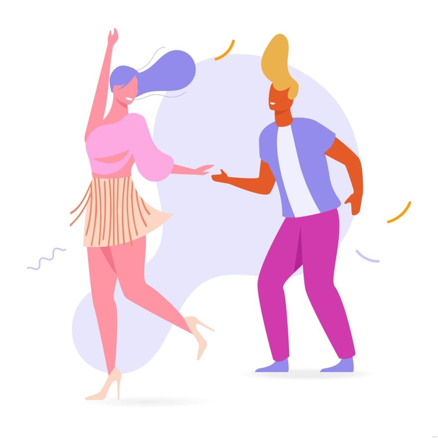 People Dancing Illustration in Illustrator, EPS, SVG, JPG, PNG