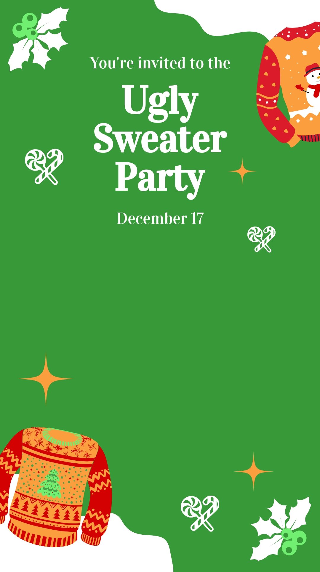 Ugly Sweater Party Snapchat Geofilter Template