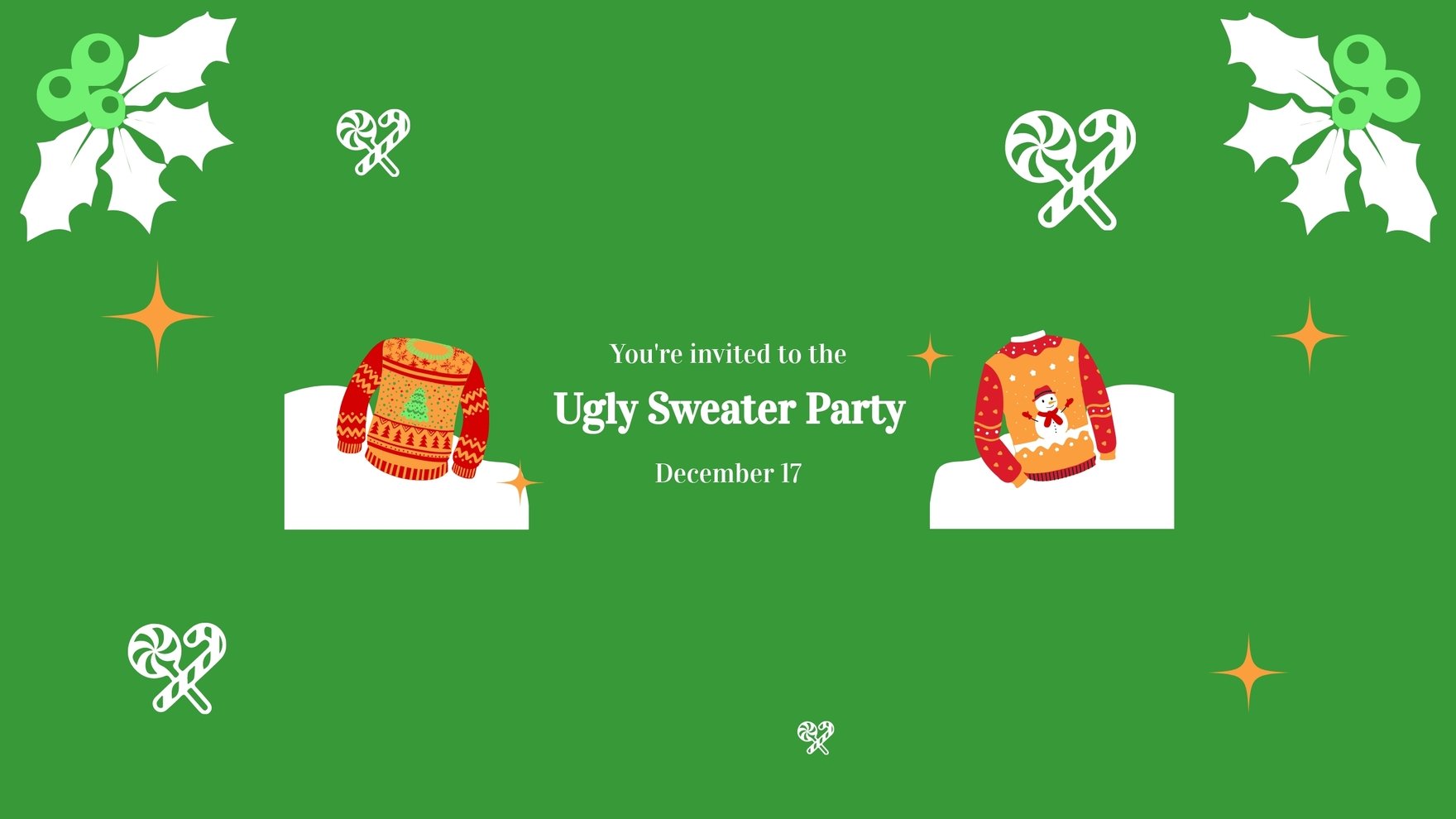 Free Ugly Sweater Party Youtube Banner Template
