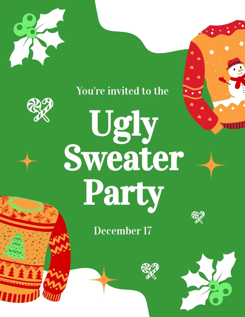 Ugly Sweater Party Flyer Template