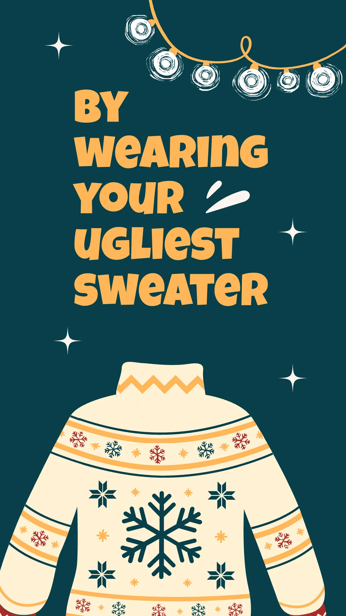 Free Ugly Sweater Contest Instagram Story Template to Edit Online