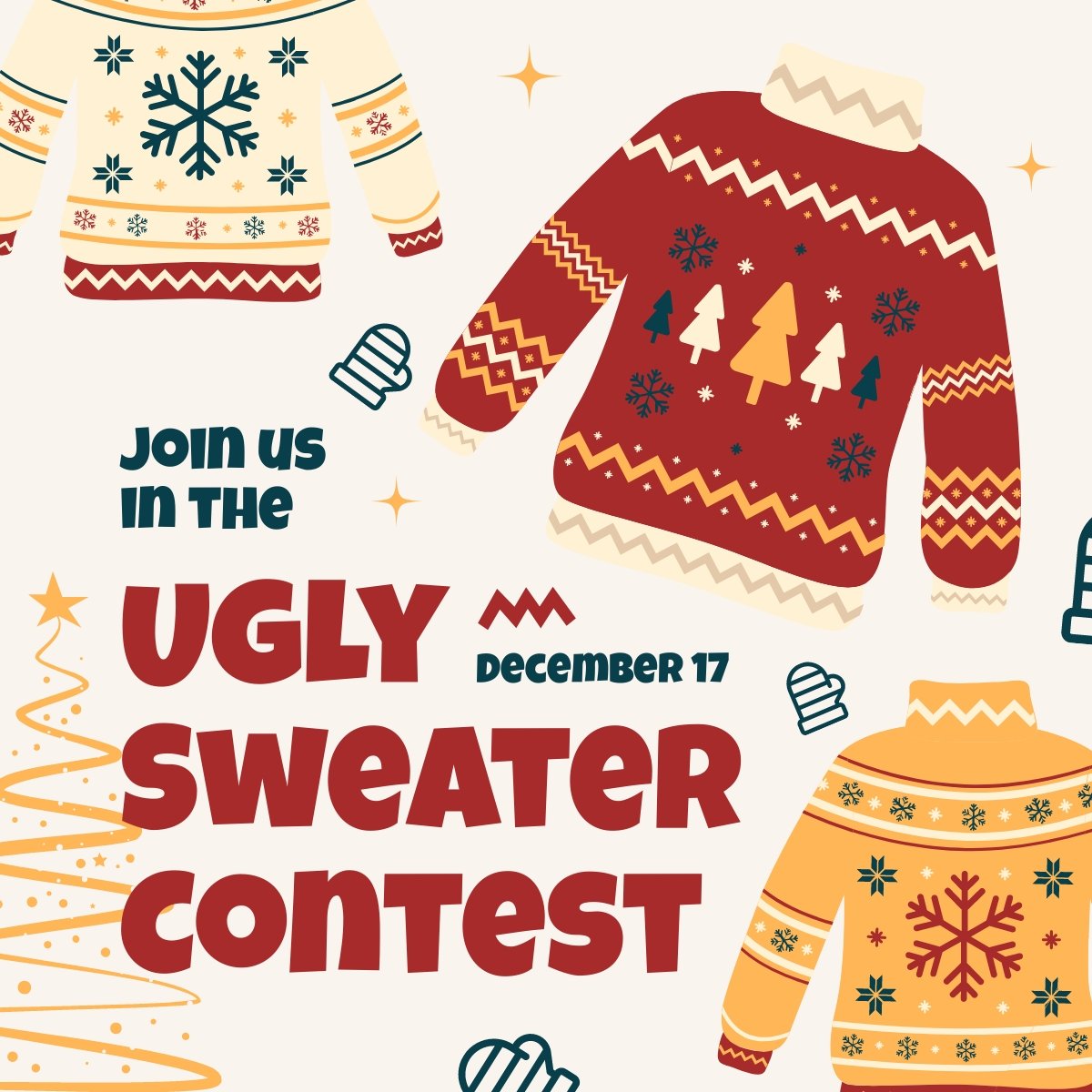 Ugly Sweater Contest Linkedin Post