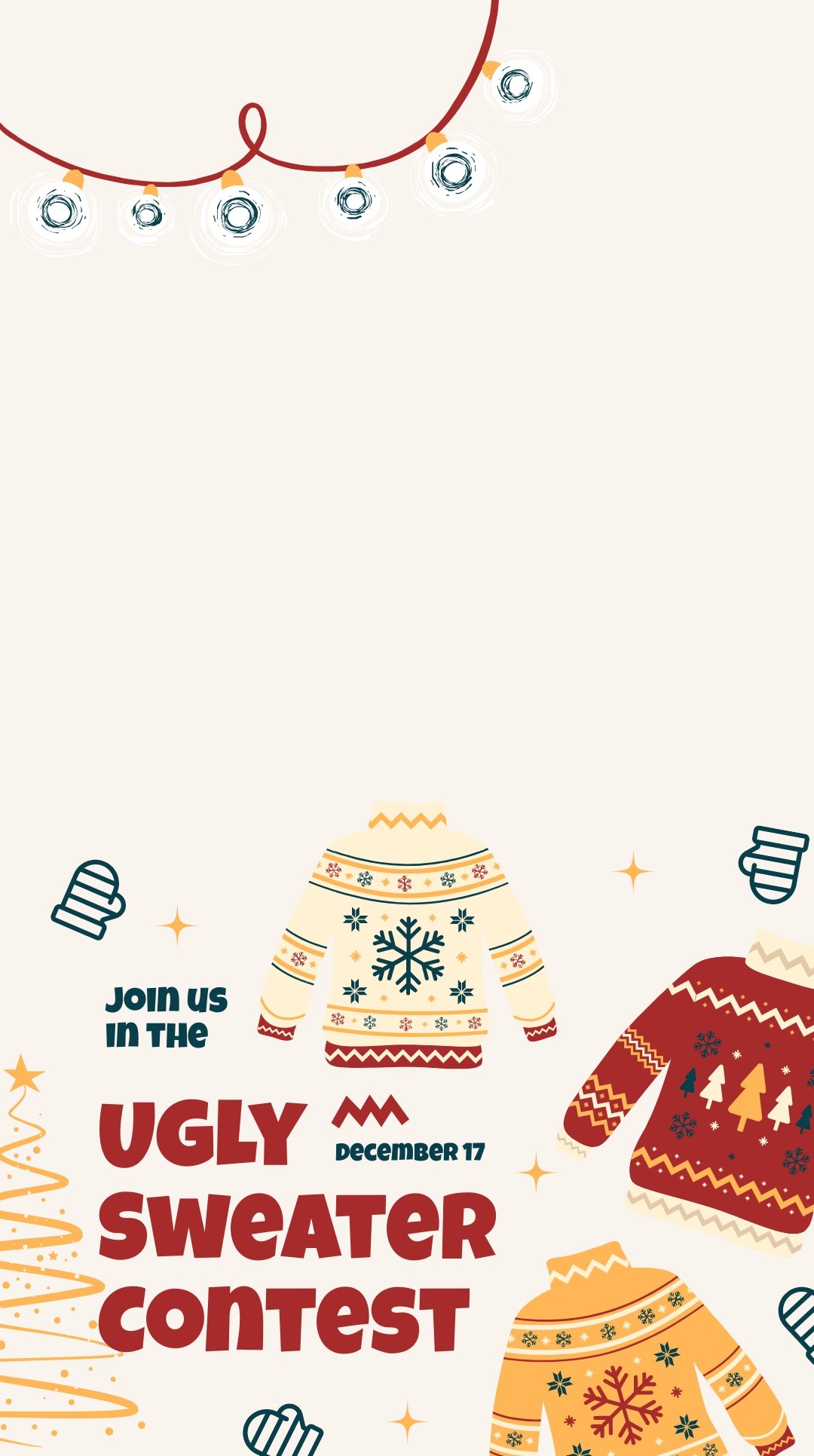 Ugly Sweater Contest Snapchat Geofilter Template