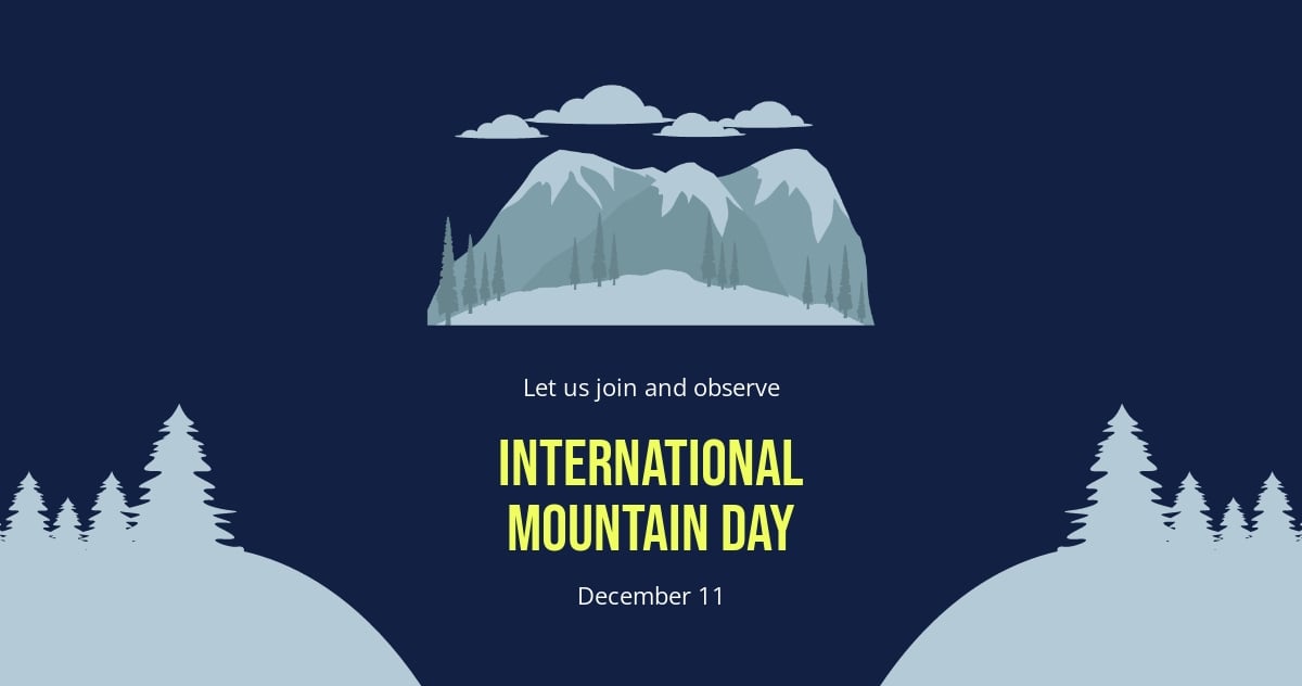Free International Mountain Day Facebook Post Template