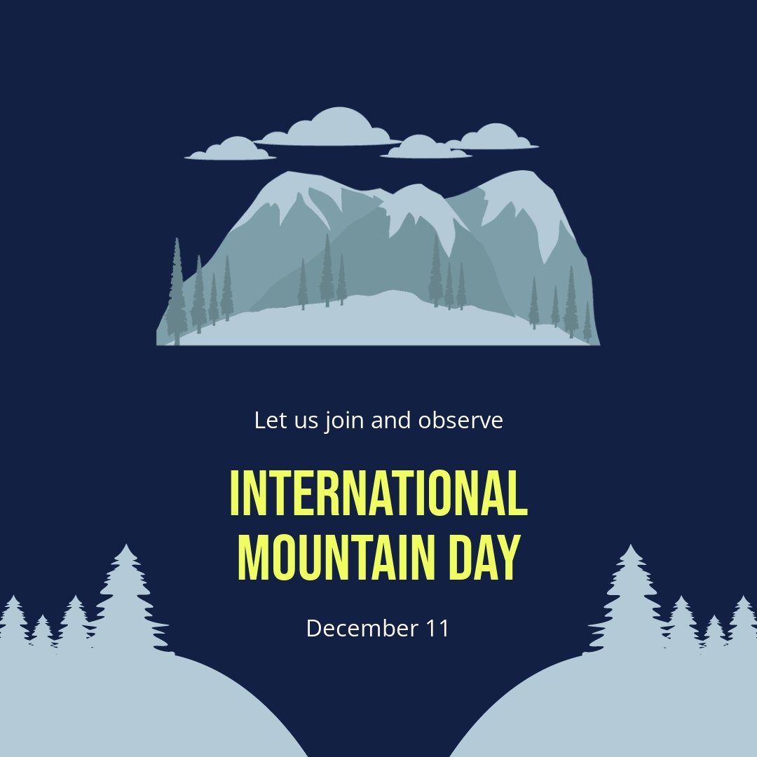 International Mountain Day Instagram Post Template