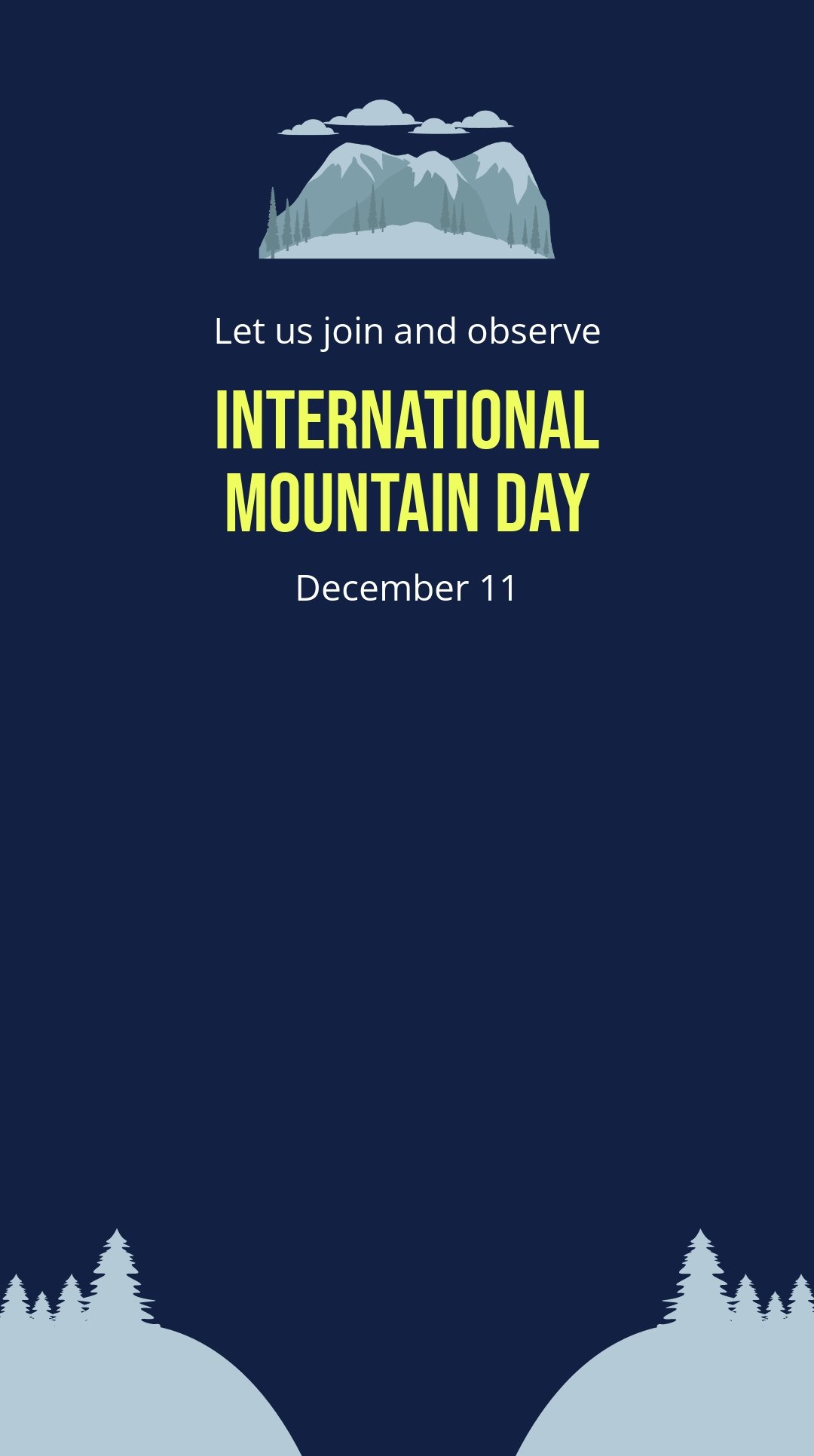 Free International Mountain Day Snapchat Geofilter Template
