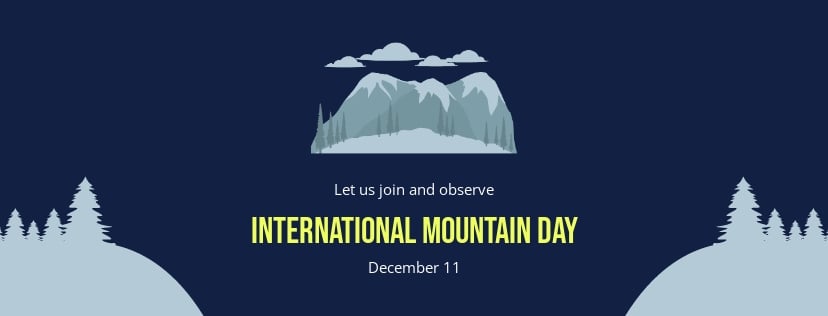Free International Mountain Day Facebook Cover Template