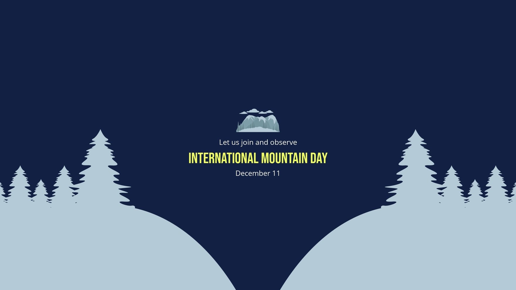 Free International Mountain Day Youtube Banner Template