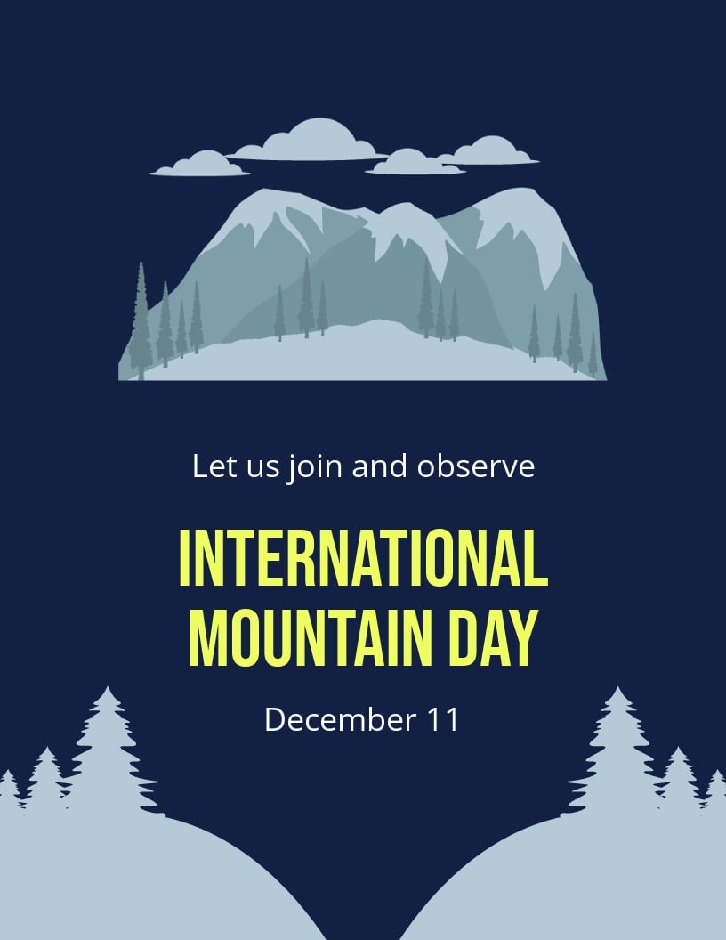 International Mountain Day Flyer Template