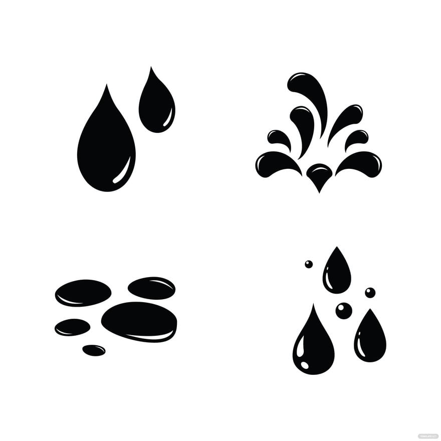 Black Water Vector in Illustrator, EPS, SVG, JPG, PNG