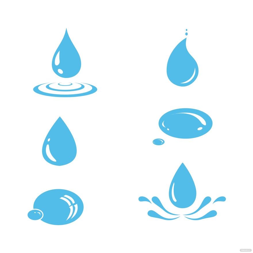 Water Droplet Vector in Illustrator, EPS, SVG, JPG, PNG