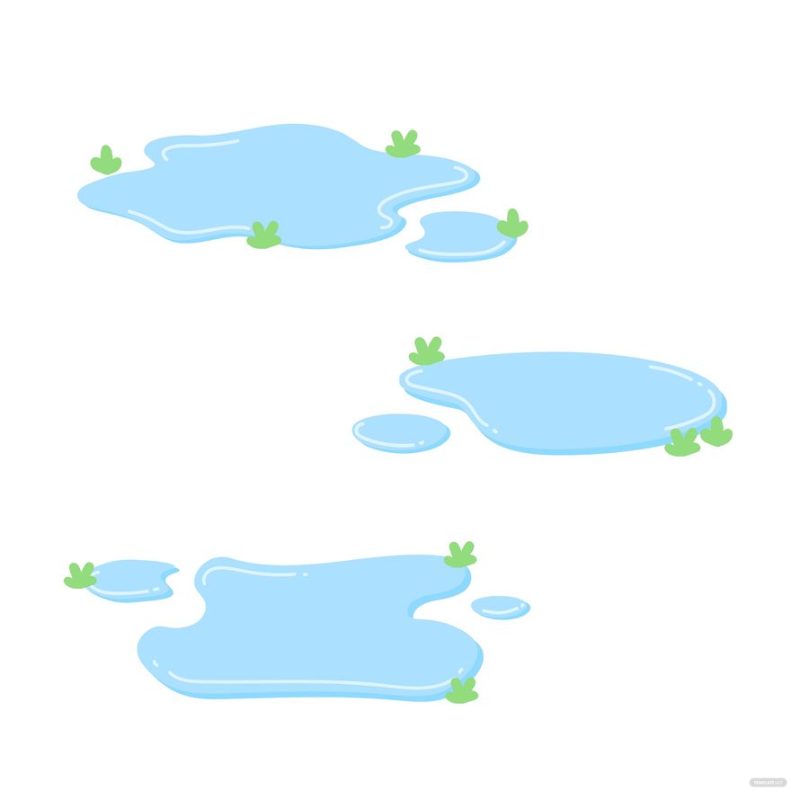 Free Puddle of Water Vector in Illustrator, EPS, SVG, JPG, PNG