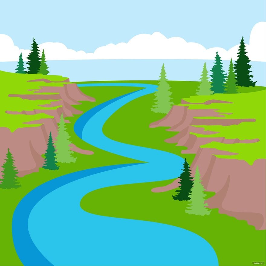 River Water Vector in Illustrator, EPS, SVG, JPG, PNG - Download ...