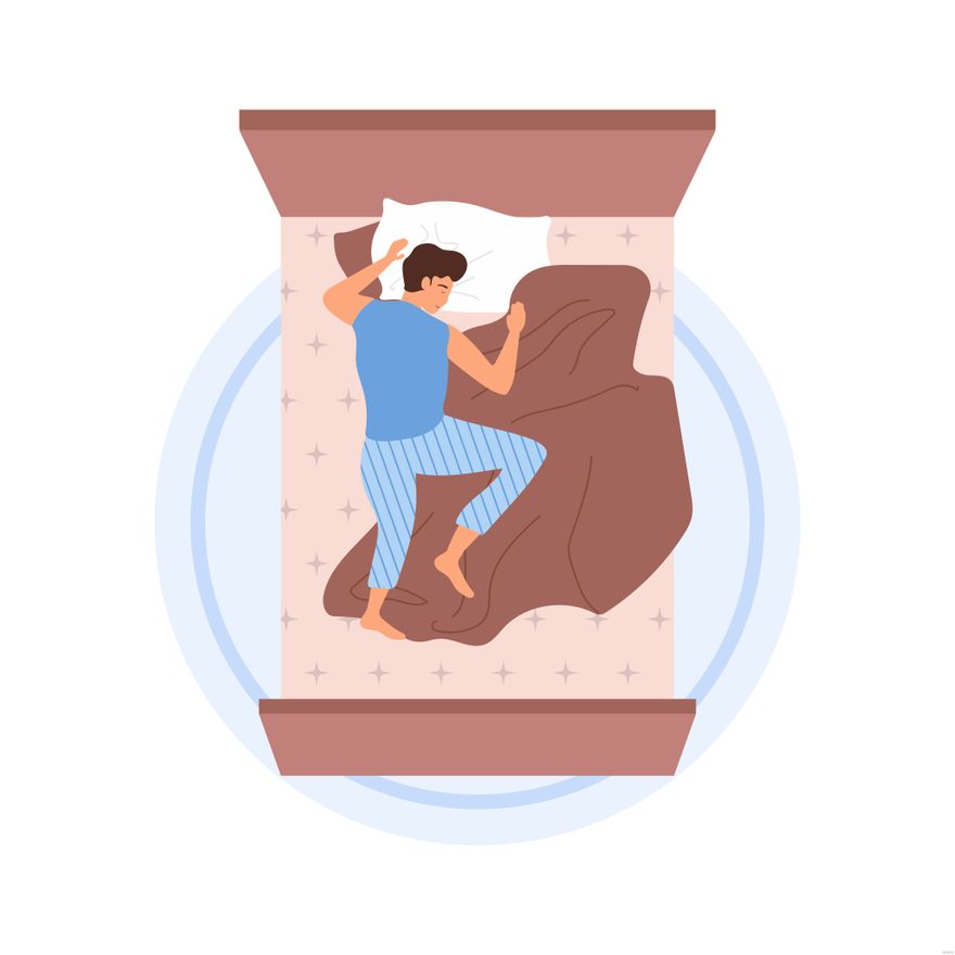Man Sleeping Illustration