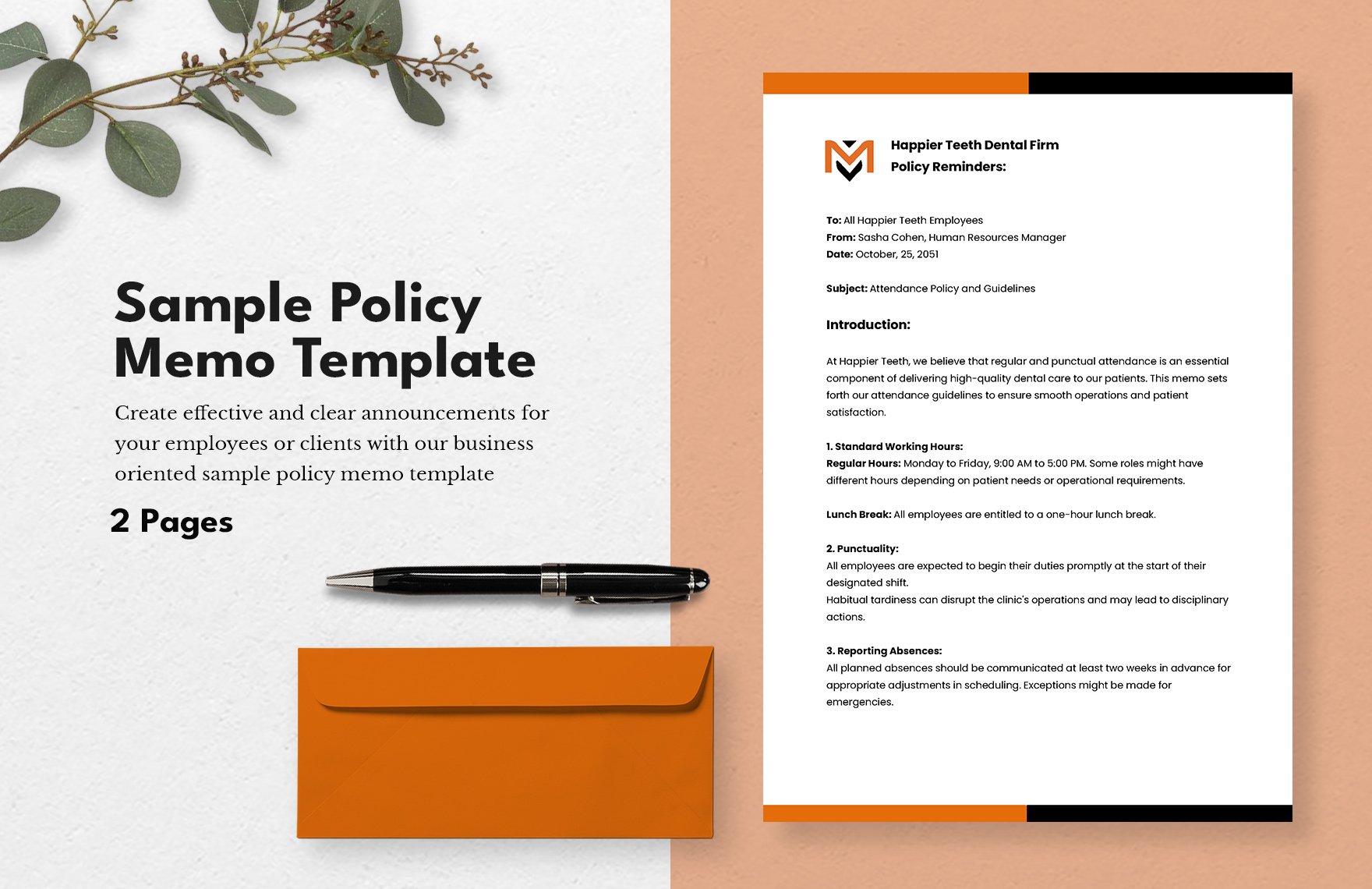 Sample Policy Memo Template