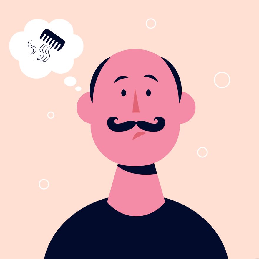 Bald Man Illustration